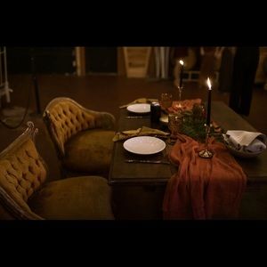 2 Rust Orange Table Runners Wedding